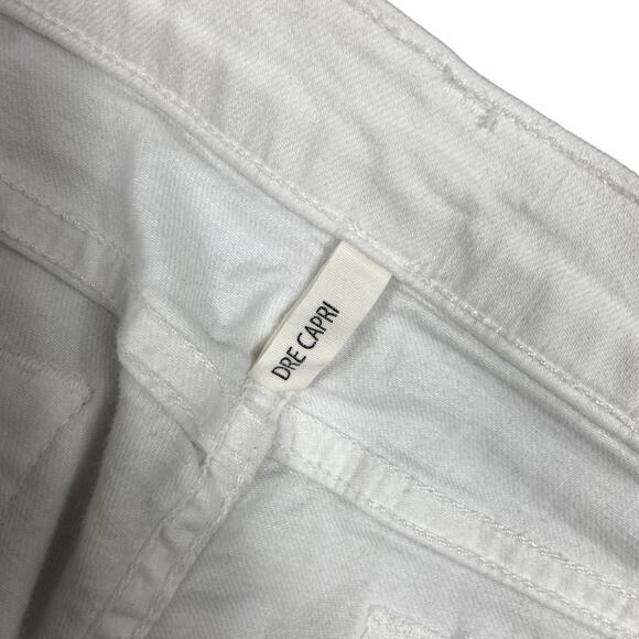 Rag and Bone White Distressed Dre Capri Raw Hem Jeans Size 25 - Picture 6 of 8